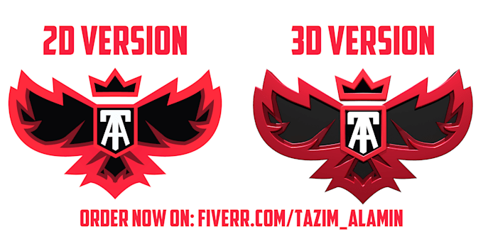 convert your 2d logo to 3d