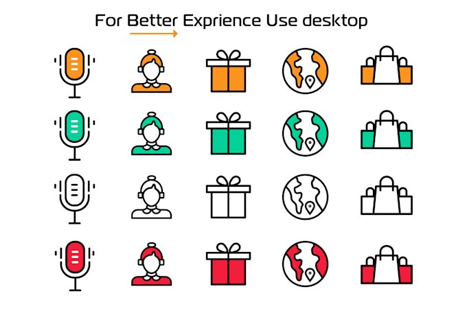 design unique and professional custom icons set for you