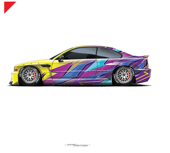 design car wrap decal set rally race