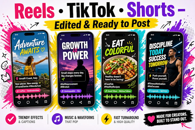 short form video editing for tiktok reels and shorts