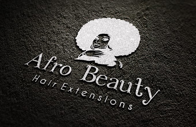 do unique curly and afro, beauty hair salon logo