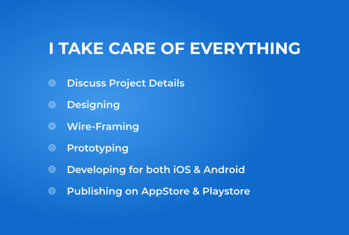 design develop and publish ios and android app
