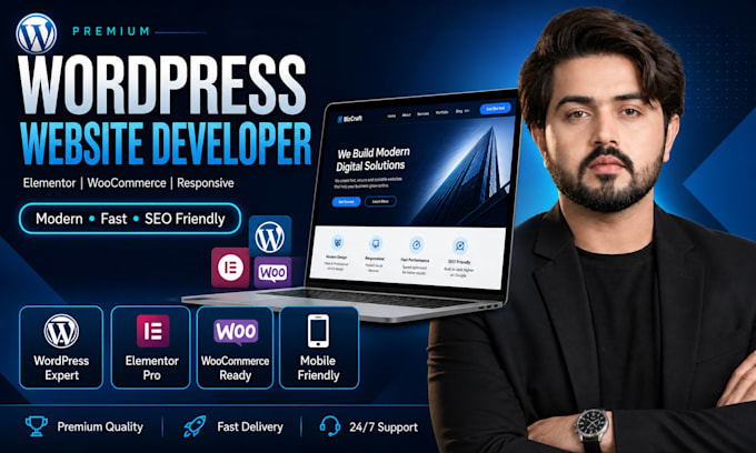 design a responsive wordpress website using elementor