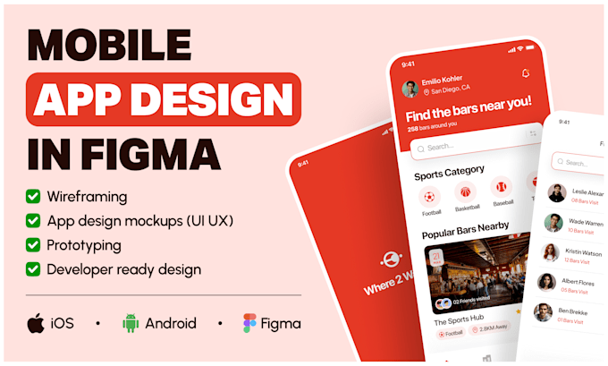 do mobile app ui ux design in figma