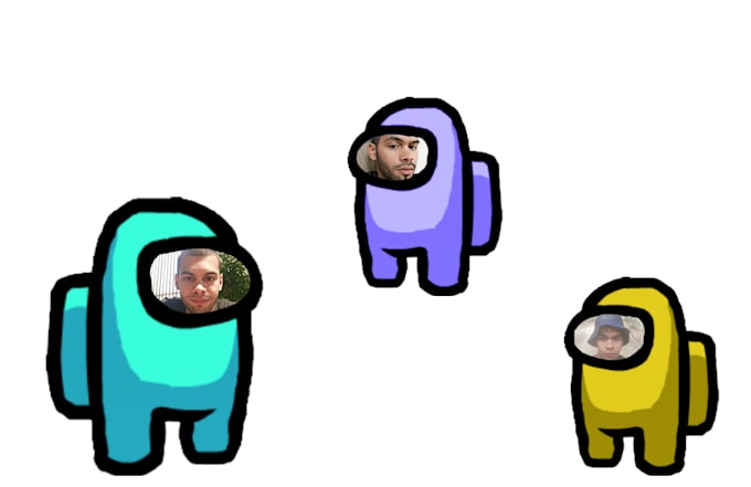 design among us character with your picture  using photoshop