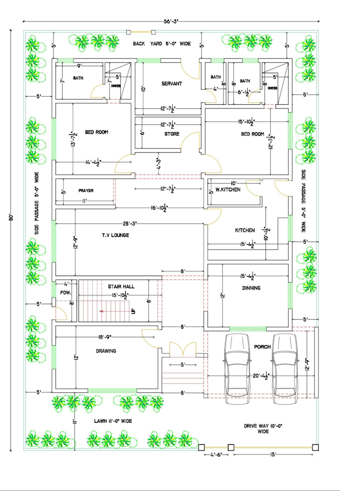 redraw floor plan,2d floor plan in autocad, detailed floor plan