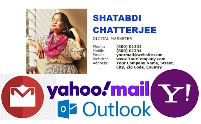 design professional clickable HTML email signature
