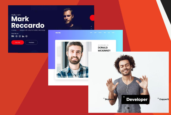 create a resume CV or portfolio wordpress website