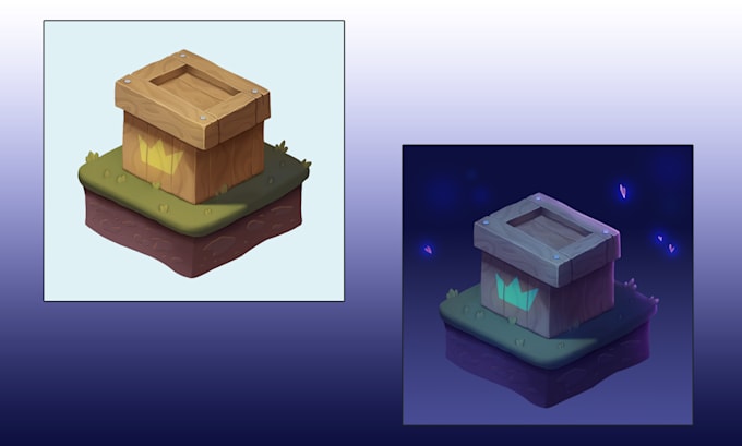 create 2d game art props, icons or objects for you