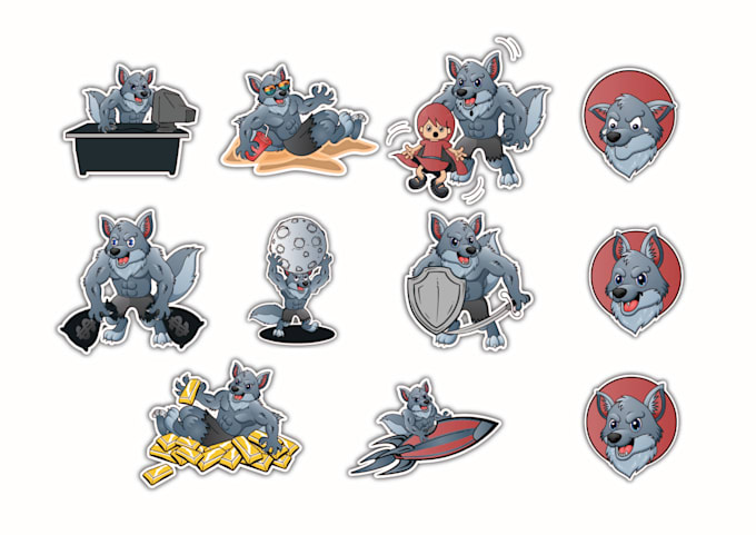 draw modern telegram stickers for your crypto
