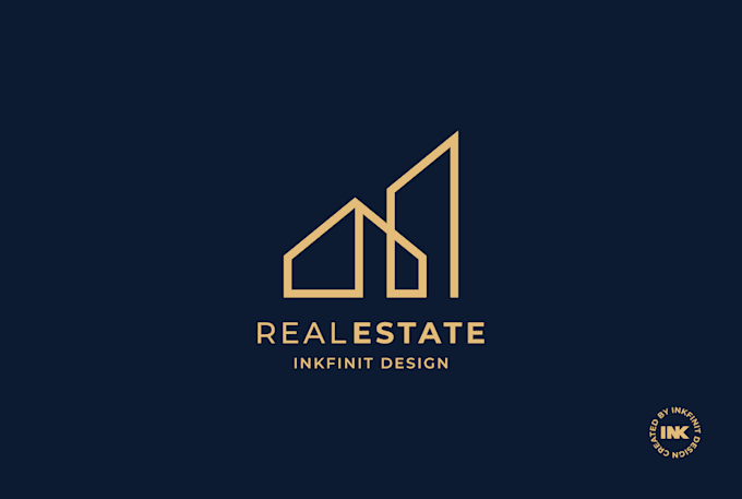 design modern luxury and minimalist real estate logo