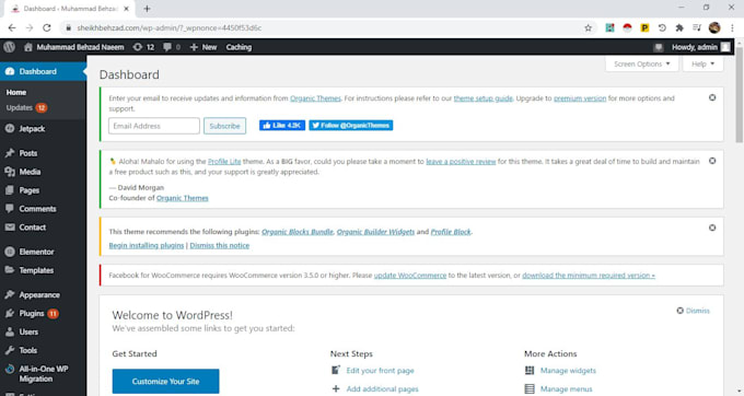 build responsive and fast loading wordpress elementor website