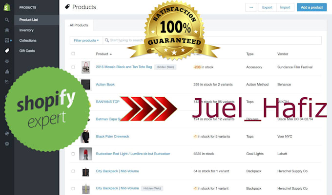 do shopify product listing and data entry