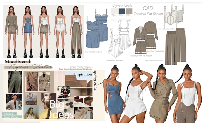 design a womenswear fashion collection for your brand