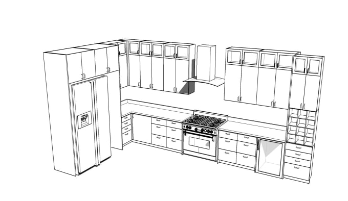 Create professional kitchen shop drawings by Visiokraft | Fiverr