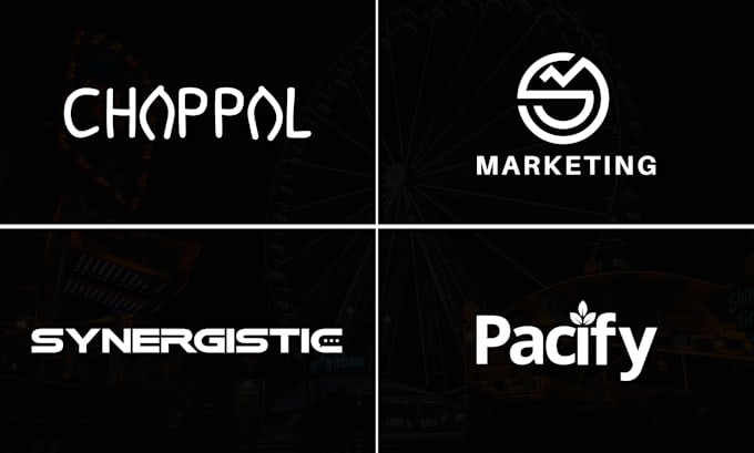 design monogram wordmark or initial letter logo with 3d mockup