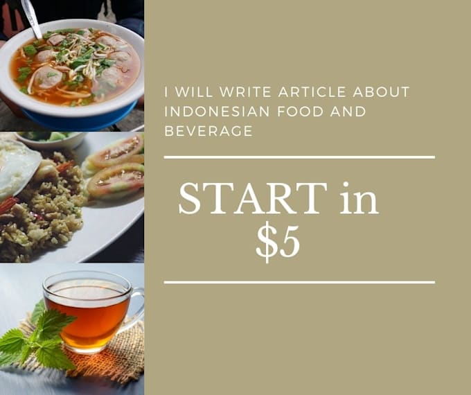 write engaging article about indonesian food and beverage