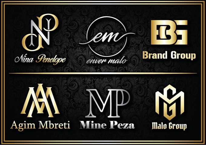 design a luxury initial letters, monogram logo