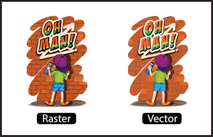 raster to vector illustration or recreate any image