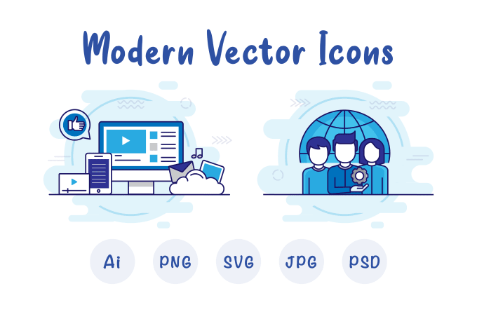 design modern vector icons set