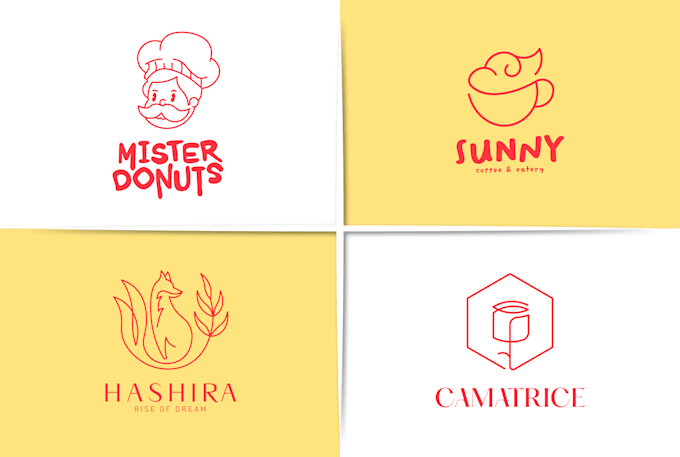 do creative handdrawn, lineart, wordmark logo in 24 hours