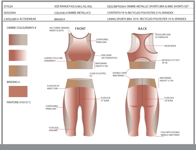 design activewear tech packs