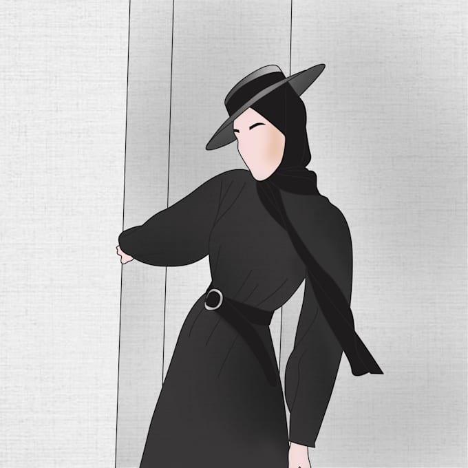 draw fashion and colorfull digital illustration