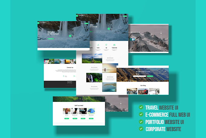 design professional UI UX website landing pages