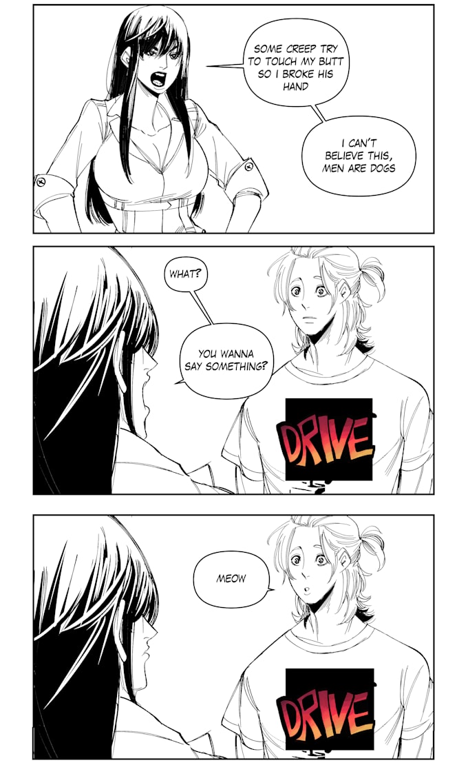 Draw a black and white comic page with cool manga style by Nextgirl91 ...