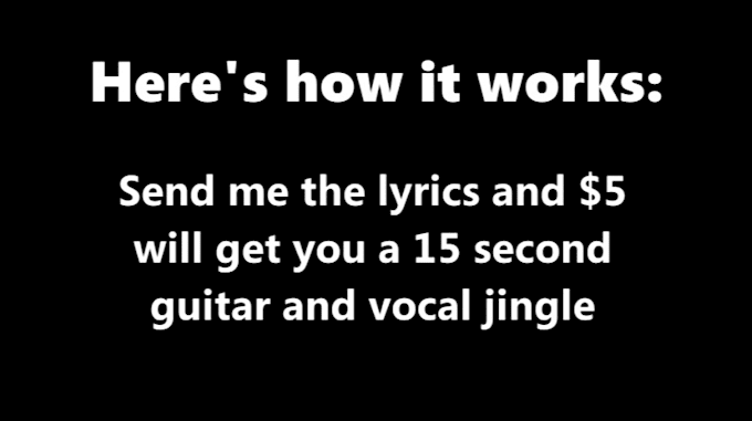 record a catchy, EFFECTIVE, and professional Jingle