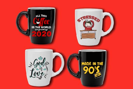 create amazing custom typographic mug designs in bulk