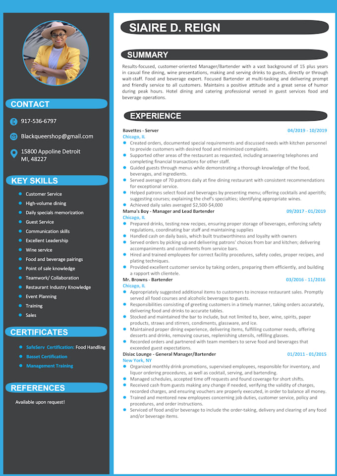 write, edit, and design a professional ats resume and CV