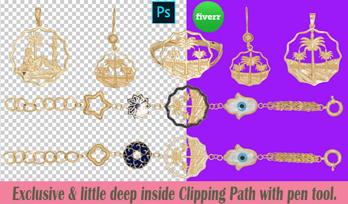 do jewelry background removal,clipping path,cut out any type image