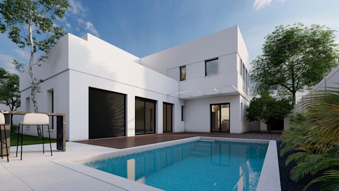 do fantastic house 3d rendering