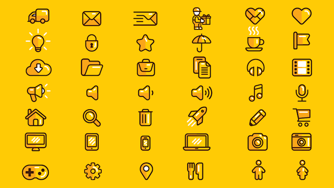 design png and svg icons set and neon icons