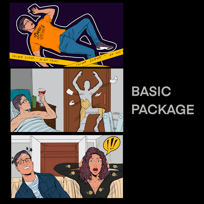 draw storyboards, script, panels and frames art for anything