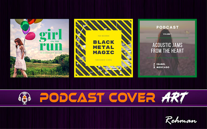 design a professional podcast cover art or podcast cover