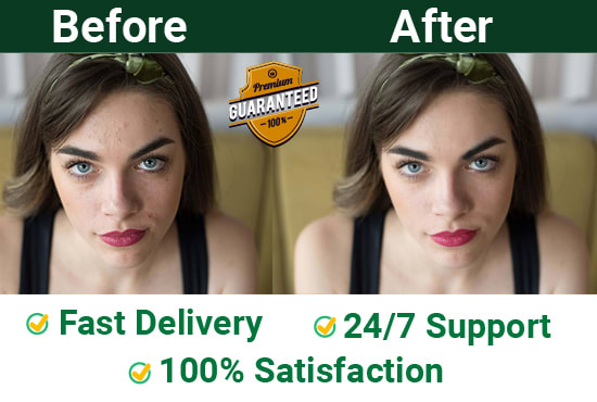 do image retouching, professionally edit the image with photoshop