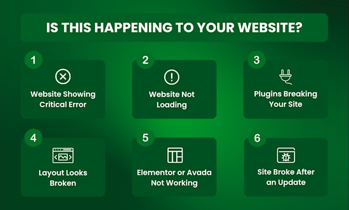 fix wordpress issues, critical errors, layout problems, and bugs