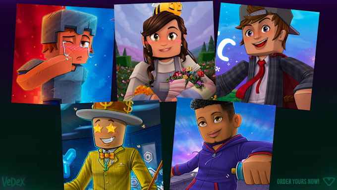 draw your minecraft or roblox skin into a beautiful avatar