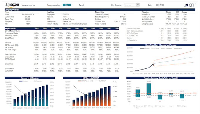 build a professional, investor ready financial model or valuation