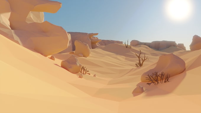 create stylized low poly 3d environments for your games