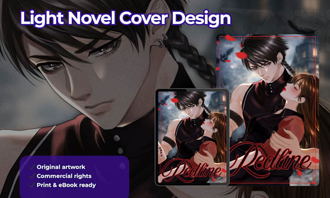 design a professional manga cover for your light novel