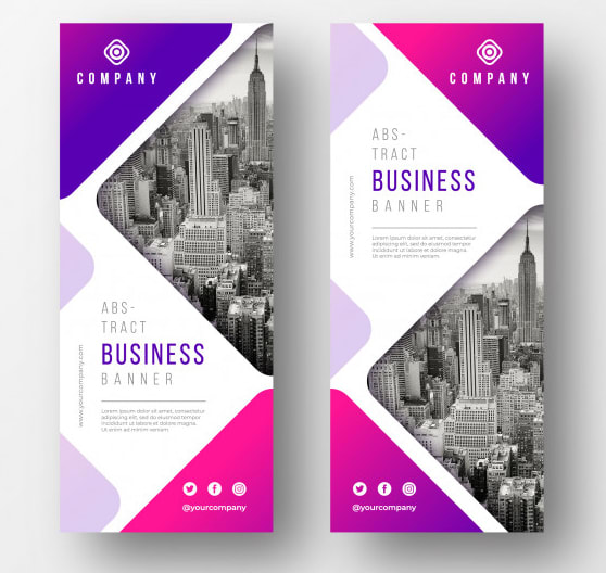 design a professional website banner,header, ads and covers