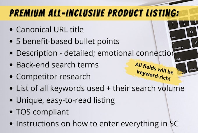 do keyword rich amazon listing creation and a plus content