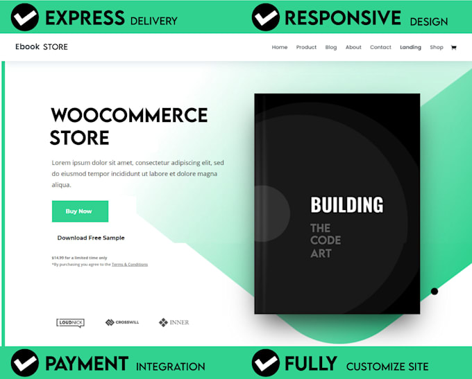 build a professional ecommerce store or online store