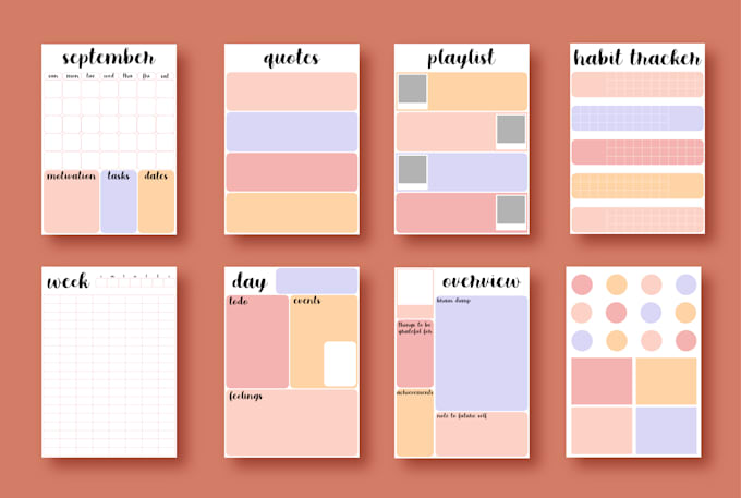 design aesthetic planner, journal, tracker for you