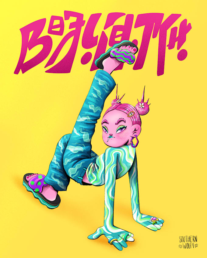 create a colorful digital illustration