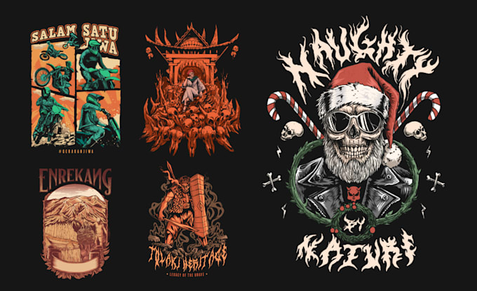 create custom illustration for tshirt design and stickers