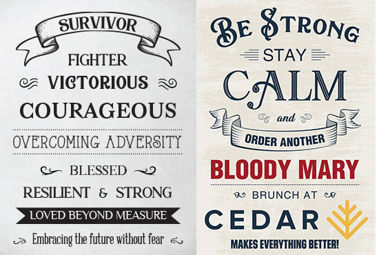 design unique typography quote and poster